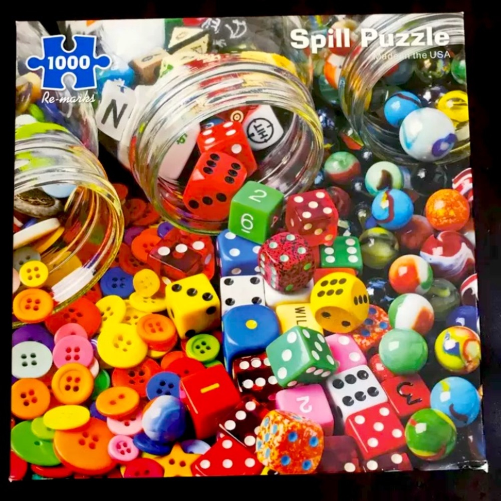 Re-Marks Marble Dice Button SPILL Puzzle 1000 pc